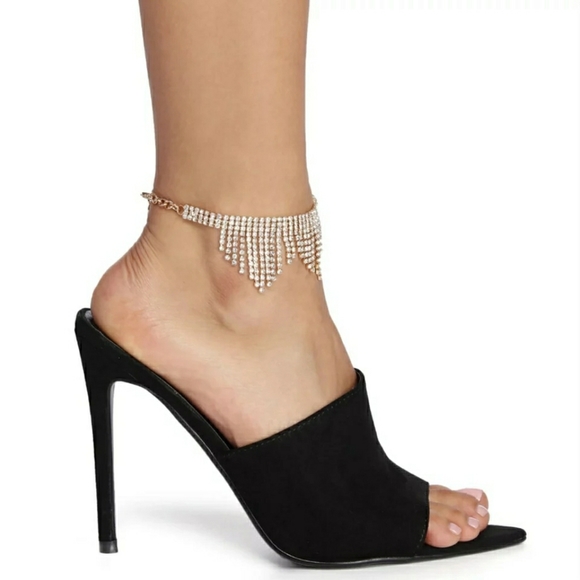 💚IN STOCK 💚 2 X Rhinestone Tassel Anklet - Picture 3 of 4